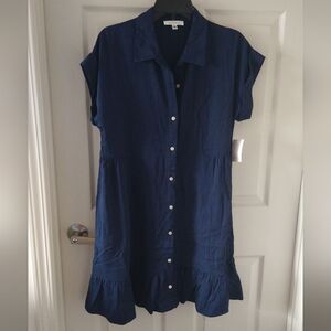 Daily Thread Short Sleeve Button Up Dress Size M NWT